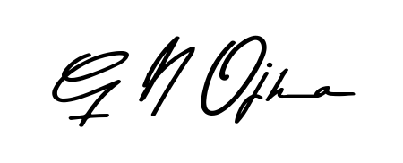 Make your name G N Ojha memorable on every contract using Asem Kandis PERSONAL USE autograph style. Instant transparent background export available. G N Ojha signature style 9 images and pictures png