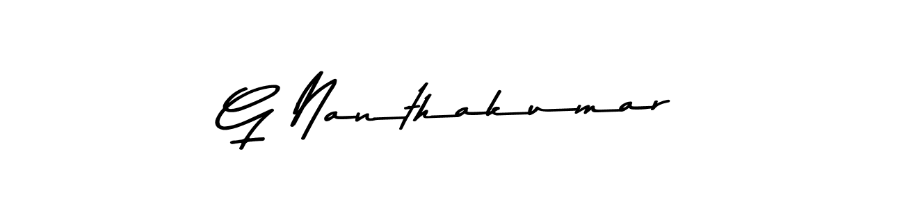 Also we have G Nanthakumar name is the best signature style. Create professional handwritten signature collection using Asem Kandis PERSONAL USE autograph style. G Nanthakumar signature style 9 images and pictures png
