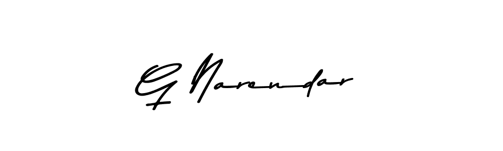 Use a signature maker to create a handwritten signature online. With this signature software, you can design (Asem Kandis PERSONAL USE) your own signature for name G Narendar. G Narendar signature style 9 images and pictures png