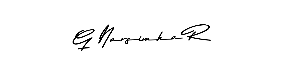 Design your own signature with our free online signature maker. With this signature software, you can create a handwritten (Asem Kandis PERSONAL USE) signature for name G Narsimha R. G Narsimha R signature style 9 images and pictures png