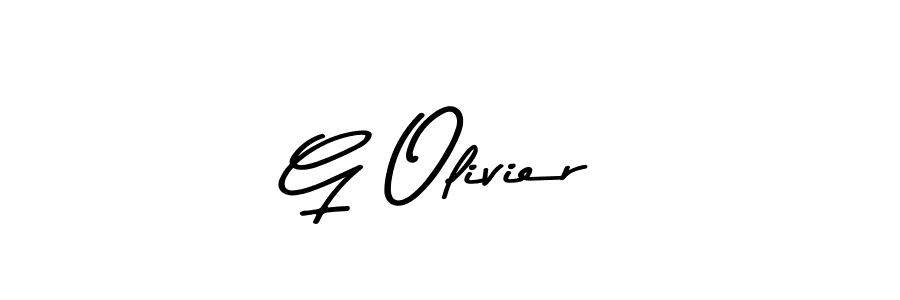 Create a beautiful signature design for name G Olivier. With this signature (Asem Kandis PERSONAL USE) fonts, you can make a handwritten signature for free. G Olivier signature style 9 images and pictures png