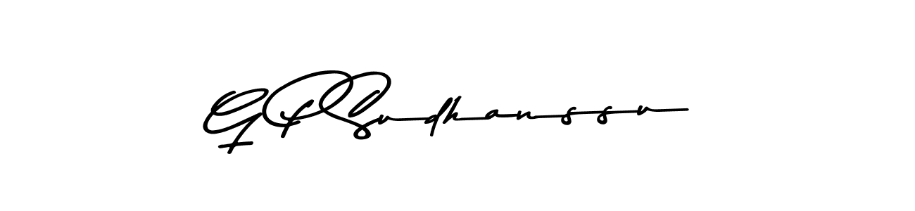 The best way (Asem Kandis PERSONAL USE) to make a short signature is to pick only two or three words in your name. The name G P Sudhanssu include a total of six letters. For converting this name. G P Sudhanssu signature style 9 images and pictures png