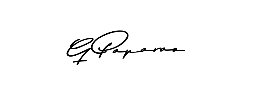 G Paparao stylish signature style. Best Handwritten Sign (Asem Kandis PERSONAL USE) for my name. Handwritten Signature Collection Ideas for my name G Paparao. G Paparao signature style 9 images and pictures png