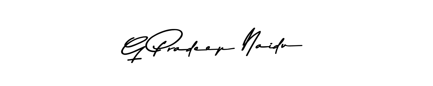 Use a signature maker to create a handwritten signature online. With this signature software, you can design (Asem Kandis PERSONAL USE) your own signature for name G Pradeep Naidu. G Pradeep Naidu signature style 9 images and pictures png