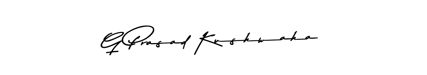 Asem Kandis PERSONAL USE is a professional signature style that is perfect for those who want to add a touch of class to their signature. It is also a great choice for those who want to make their signature more unique. Get G Prasad Kushwaha name to fancy signature for free. G Prasad Kushwaha signature style 9 images and pictures png