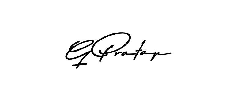 Create a beautiful signature design for name G Pratap. With this signature (Asem Kandis PERSONAL USE) fonts, you can make a handwritten signature for free. G Pratap signature style 9 images and pictures png