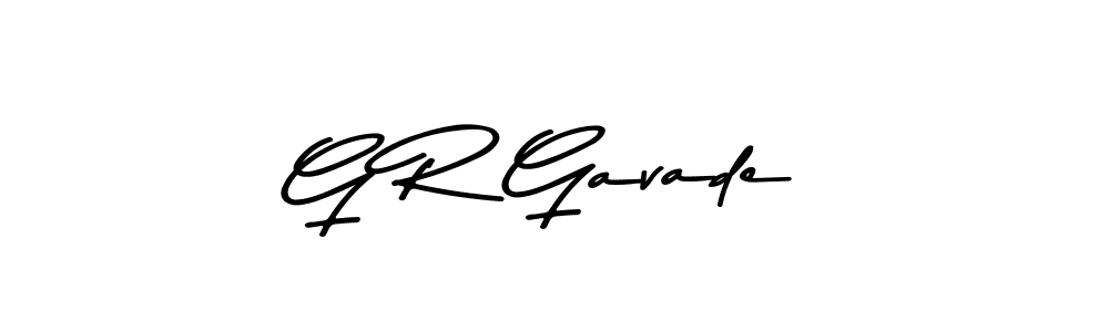 Create a beautiful signature design for name G R Gavade. With this signature (Asem Kandis PERSONAL USE) fonts, you can make a handwritten signature for free. G R Gavade signature style 9 images and pictures png