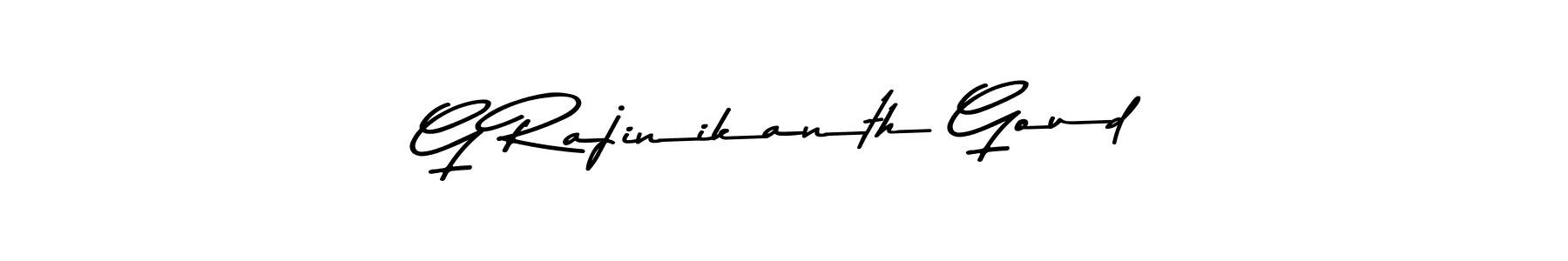 How to make G Rajinikanth Goud name signature. Use Asem Kandis PERSONAL USE style for creating short signs online. This is the latest handwritten sign. G Rajinikanth Goud signature style 9 images and pictures png