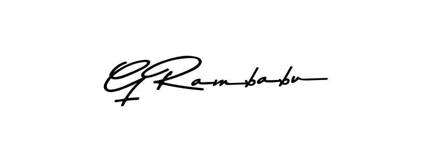 G Rambabu stylish signature style. Best Handwritten Sign (Asem Kandis PERSONAL USE) for my name. Handwritten Signature Collection Ideas for my name G Rambabu. G Rambabu signature style 9 images and pictures png