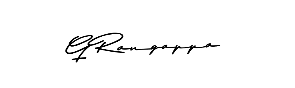 Create a beautiful signature design for name G Rangappa. With this signature (Asem Kandis PERSONAL USE) fonts, you can make a handwritten signature for free. G Rangappa signature style 9 images and pictures png