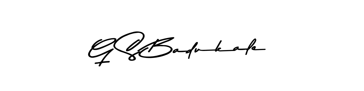 Make a beautiful signature design for name G S Badukale. Use this online signature maker to create a handwritten signature for free. G S Badukale signature style 9 images and pictures png