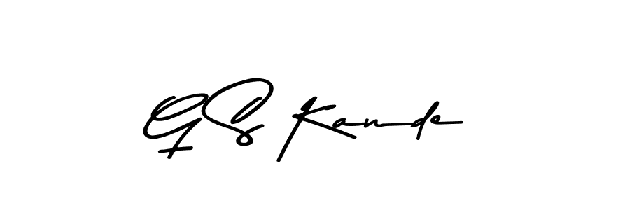 How to make G S Kande name signature. Use Asem Kandis PERSONAL USE style for creating short signs online. This is the latest handwritten sign. G S Kande signature style 9 images and pictures png