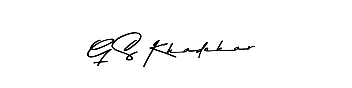 How to make G S Khadekar signature? Asem Kandis PERSONAL USE is a professional autograph style. Create handwritten signature for G S Khadekar name. G S Khadekar signature style 9 images and pictures png