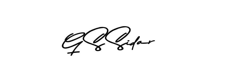 How to make G S Sidar name signature. Use Asem Kandis PERSONAL USE style for creating short signs online. This is the latest handwritten sign. G S Sidar signature style 9 images and pictures png