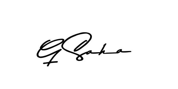 You should practise on your own different ways (Asem Kandis PERSONAL USE) to write your name (G Saha) in signature. don't let someone else do it for you. G Saha signature style 9 images and pictures png