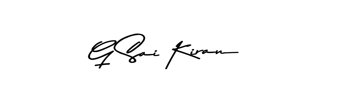 Create a beautiful signature design for name G Sai Kiran. With this signature (Asem Kandis PERSONAL USE) fonts, you can make a handwritten signature for free. G Sai Kiran signature style 9 images and pictures png
