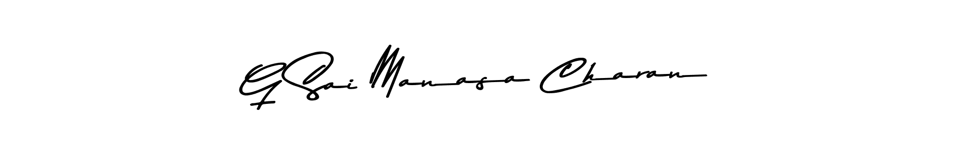 G Sai Manasa Charan stylish signature style. Best Handwritten Sign (Asem Kandis PERSONAL USE) for my name. Handwritten Signature Collection Ideas for my name G Sai Manasa Charan. G Sai Manasa Charan signature style 9 images and pictures png