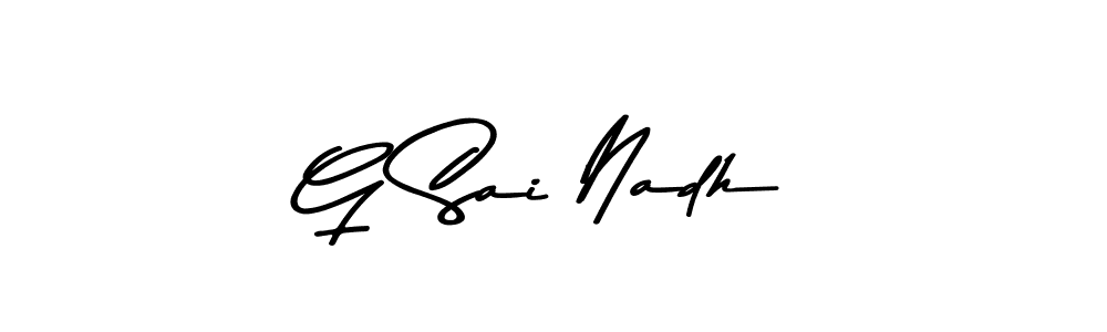 Make a beautiful signature design for name G Sai Nadh. With this signature (Asem Kandis PERSONAL USE) style, you can create a handwritten signature for free. G Sai Nadh signature style 9 images and pictures png