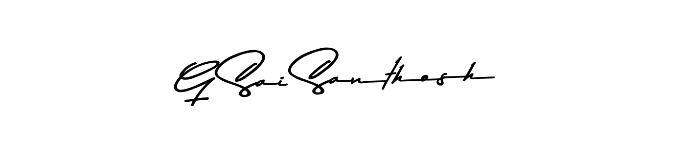 G Sai Santhosh stylish signature style. Best Handwritten Sign (Asem Kandis PERSONAL USE) for my name. Handwritten Signature Collection Ideas for my name G Sai Santhosh. G Sai Santhosh signature style 9 images and pictures png