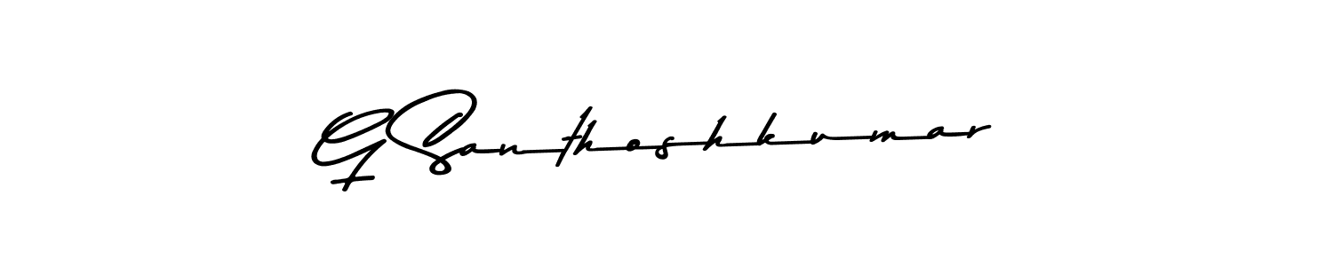 Similarly Asem Kandis PERSONAL USE is the best handwritten signature design. Signature creator online .You can use it as an online autograph creator for name G Santhoshkumar. G Santhoshkumar signature style 9 images and pictures png