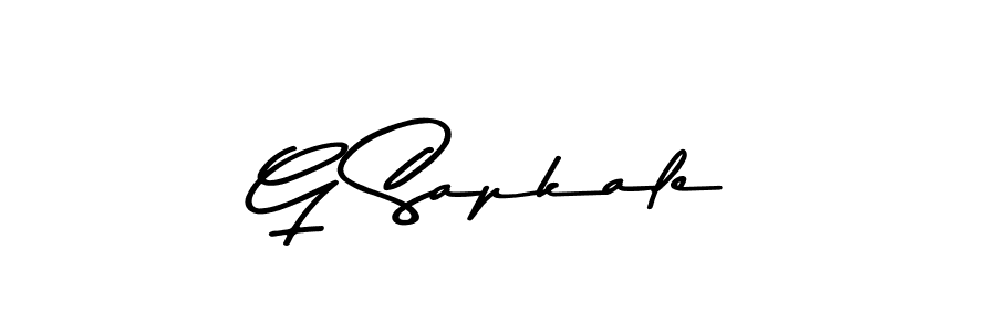 How to make G Sapkale signature? Asem Kandis PERSONAL USE is a professional autograph style. Create handwritten signature for G Sapkale name. G Sapkale signature style 9 images and pictures png