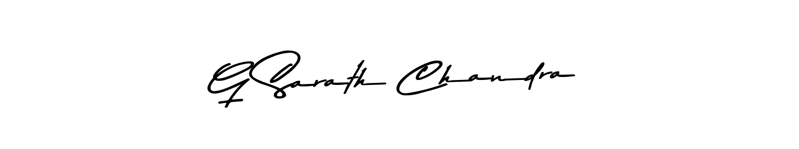 Create a beautiful signature design for name G Sarath Chandra. With this signature (Asem Kandis PERSONAL USE) fonts, you can make a handwritten signature for free. G Sarath Chandra signature style 9 images and pictures png