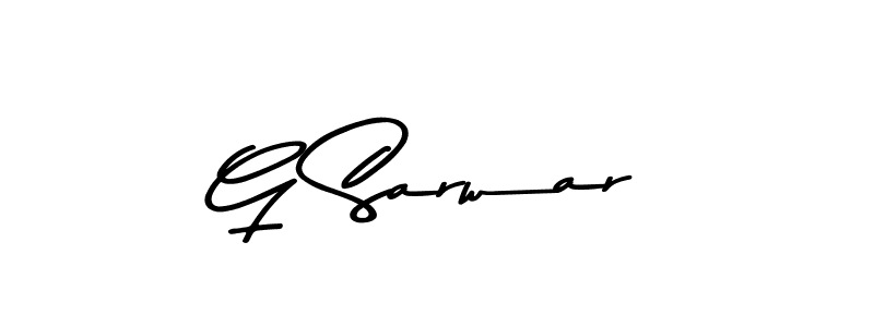 Create a beautiful signature design for name G Sarwar. With this signature (Asem Kandis PERSONAL USE) fonts, you can make a handwritten signature for free. G Sarwar signature style 9 images and pictures png