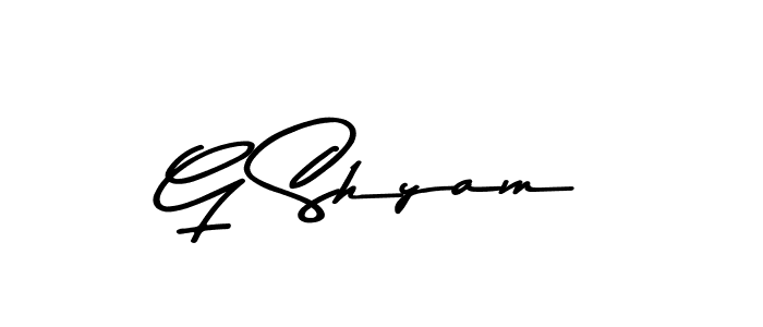 Design your own signature with our free online signature maker. With this signature software, you can create a handwritten (Asem Kandis PERSONAL USE) signature for name G Shyam. G Shyam signature style 9 images and pictures png