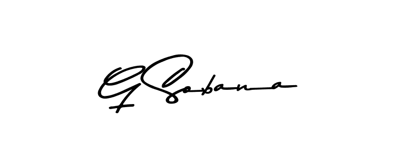 Create a beautiful signature design for name G Sobana. With this signature (Asem Kandis PERSONAL USE) fonts, you can make a handwritten signature for free. G Sobana signature style 9 images and pictures png