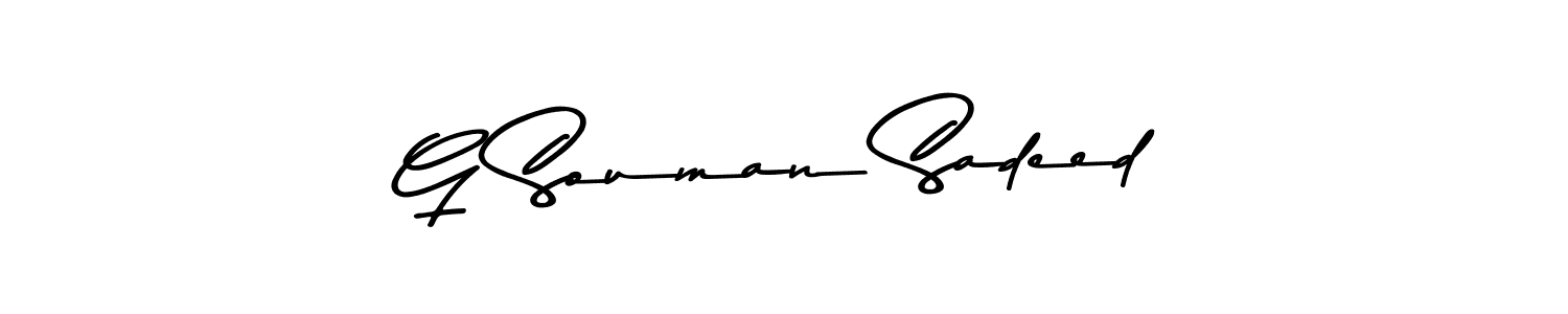 How to Draw G Souman Sadeed signature style? Asem Kandis PERSONAL USE is a latest design signature styles for name G Souman Sadeed. G Souman Sadeed signature style 9 images and pictures png