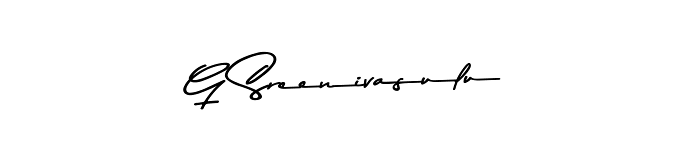 Design your own signature with our free online signature maker. With this signature software, you can create a handwritten (Asem Kandis PERSONAL USE) signature for name G Sreenivasulu. G Sreenivasulu signature style 9 images and pictures png