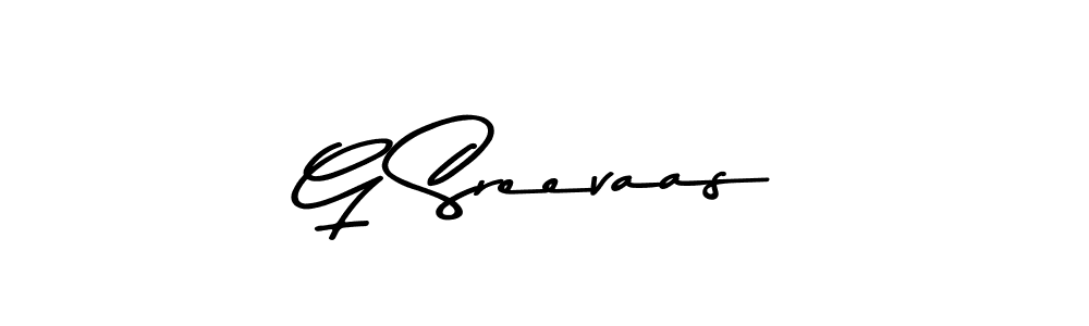Create a beautiful signature design for name G Sreevaas. With this signature (Asem Kandis PERSONAL USE) fonts, you can make a handwritten signature for free. G Sreevaas signature style 9 images and pictures png