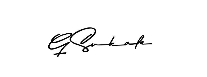 Design your own signature with our free online signature maker. With this signature software, you can create a handwritten (Asem Kandis PERSONAL USE) signature for name G Sukale. G Sukale signature style 9 images and pictures png