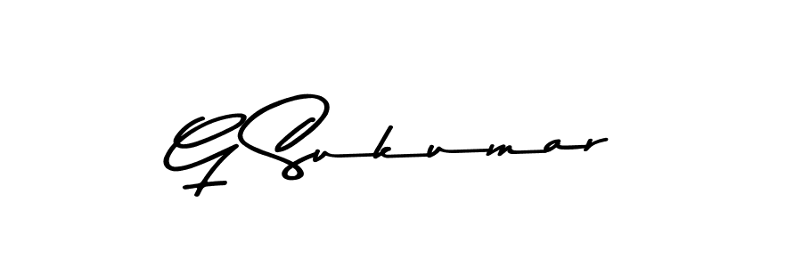 How to make G Sukumar name signature. Use Asem Kandis PERSONAL USE style for creating short signs online. This is the latest handwritten sign. G Sukumar signature style 9 images and pictures png