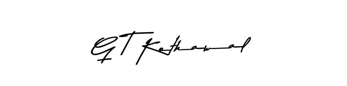 How to make G T Kothawal signature? Asem Kandis PERSONAL USE is a professional autograph style. Create handwritten signature for G T Kothawal name. G T Kothawal signature style 9 images and pictures png