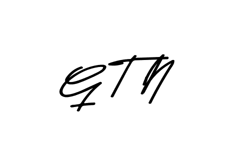 Create a beautiful signature design for name G T N. With this signature (Asem Kandis PERSONAL USE) fonts, you can make a handwritten signature for free. G T N signature style 9 images and pictures png