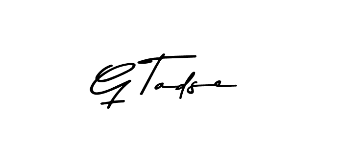 Create a beautiful signature design for name G Tadse. With this signature (Asem Kandis PERSONAL USE) fonts, you can make a handwritten signature for free. G Tadse signature style 9 images and pictures png