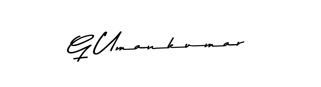 Make a beautiful signature design for name G Umankumar. With this signature (Asem Kandis PERSONAL USE) style, you can create a handwritten signature for free. G Umankumar signature style 9 images and pictures png