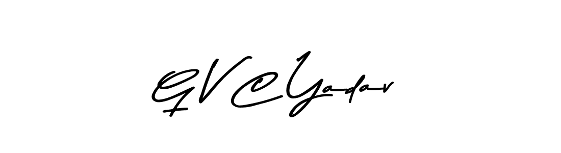 The best way (Asem Kandis PERSONAL USE) to make a short signature is to pick only two or three words in your name. The name G V C Yadav include a total of six letters. For converting this name. G V C Yadav signature style 9 images and pictures png