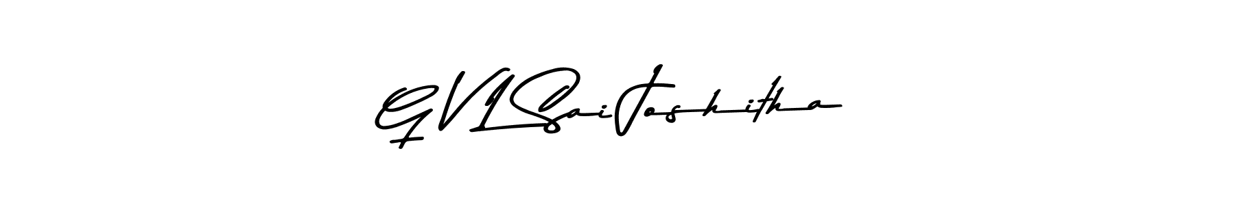 G V L Sai Joshitha stylish signature style. Best Handwritten Sign (Asem Kandis PERSONAL USE) for my name. Handwritten Signature Collection Ideas for my name G V L Sai Joshitha. G V L Sai Joshitha signature style 9 images and pictures png