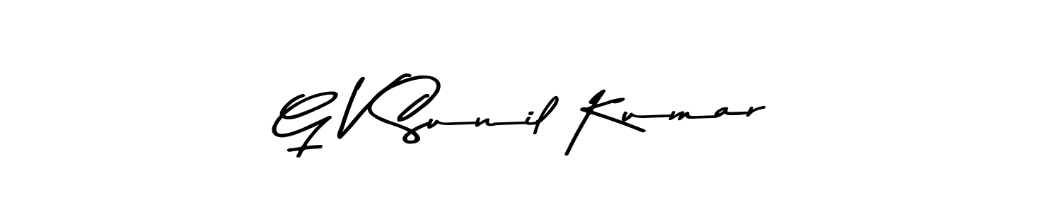 G V Sunil Kumar stylish signature style. Best Handwritten Sign (Asem Kandis PERSONAL USE) for my name. Handwritten Signature Collection Ideas for my name G V Sunil Kumar. G V Sunil Kumar signature style 9 images and pictures png