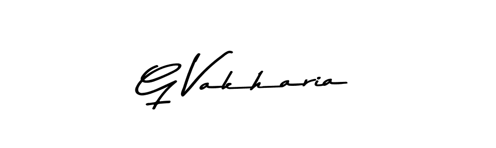 Also we have G Vakharia name is the best signature style. Create professional handwritten signature collection using Asem Kandis PERSONAL USE autograph style. G Vakharia signature style 9 images and pictures png