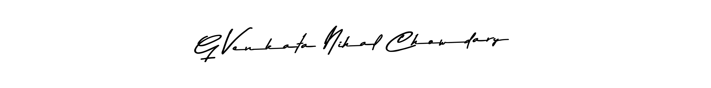 You can use this online signature creator to create a handwritten signature for the name G Venkata Nihal Chowdary. This is the best online autograph maker. G Venkata Nihal Chowdary signature style 9 images and pictures png