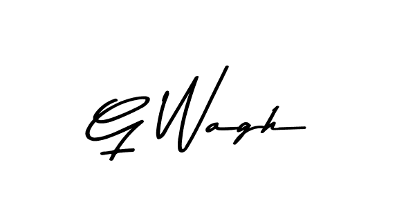 Design your own signature with our free online signature maker. With this signature software, you can create a handwritten (Asem Kandis PERSONAL USE) signature for name G Wagh. G Wagh signature style 9 images and pictures png