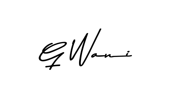 You can use this online signature creator to create a handwritten signature for the name G Wani. This is the best online autograph maker. G Wani signature style 9 images and pictures png
