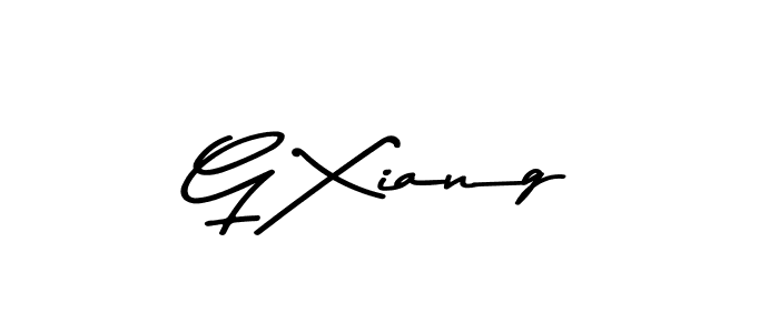 Create a beautiful signature design for name G Xiang. With this signature (Asem Kandis PERSONAL USE) fonts, you can make a handwritten signature for free. G Xiang signature style 9 images and pictures png