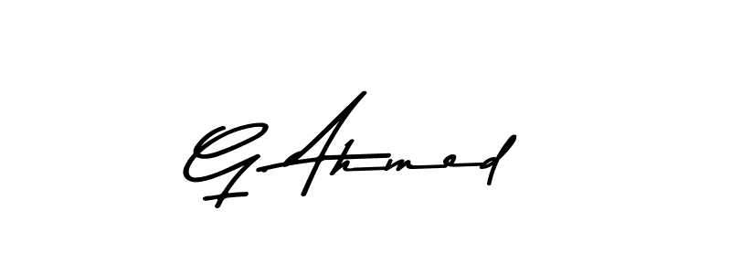 The best way (Asem Kandis PERSONAL USE) to make a short signature is to pick only two or three words in your name. The name G. Ahmed include a total of six letters. For converting this name. G. Ahmed signature style 9 images and pictures png