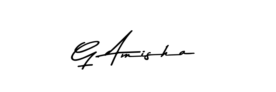 How to Draw G. Amisha signature style? Asem Kandis PERSONAL USE is a latest design signature styles for name G. Amisha. G. Amisha signature style 9 images and pictures png