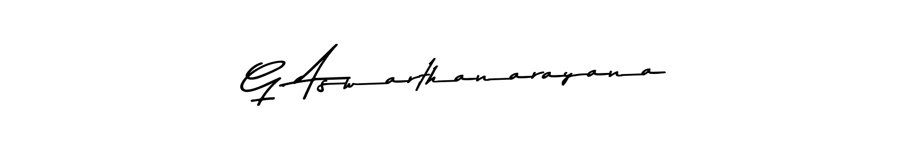 The best way (Asem Kandis PERSONAL USE) to make a short signature is to pick only two or three words in your name. The name G. Aswarthanarayana include a total of six letters. For converting this name. G. Aswarthanarayana signature style 9 images and pictures png