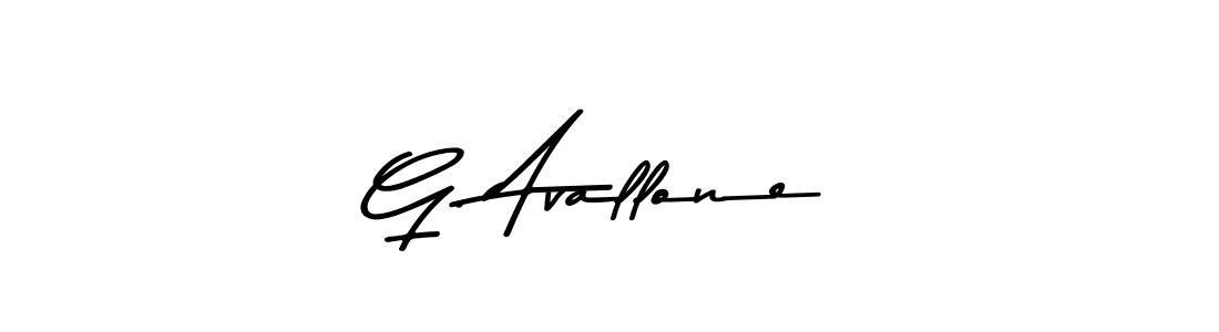 How to make G. Avallone name signature. Use Asem Kandis PERSONAL USE style for creating short signs online. This is the latest handwritten sign. G. Avallone signature style 9 images and pictures png
